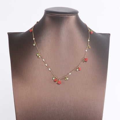 Vintage Enamel Timeless Statement Necklace Gift Jewelry