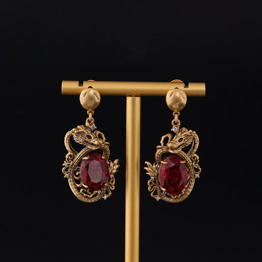 Vintage Enamel Chic Elegant Earrings for Women