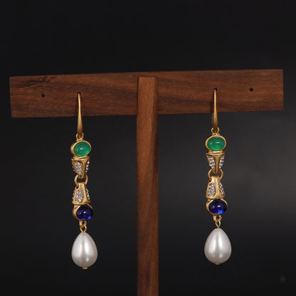 Vintage Agate Chic Polished Earrings Handcrafted Design