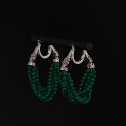 Vintage Jade Refined Classic Earrings Handcrafted Design