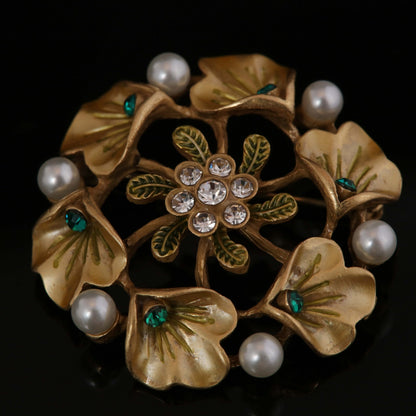 Vintage Floral Refined Baroque Brooches for Men