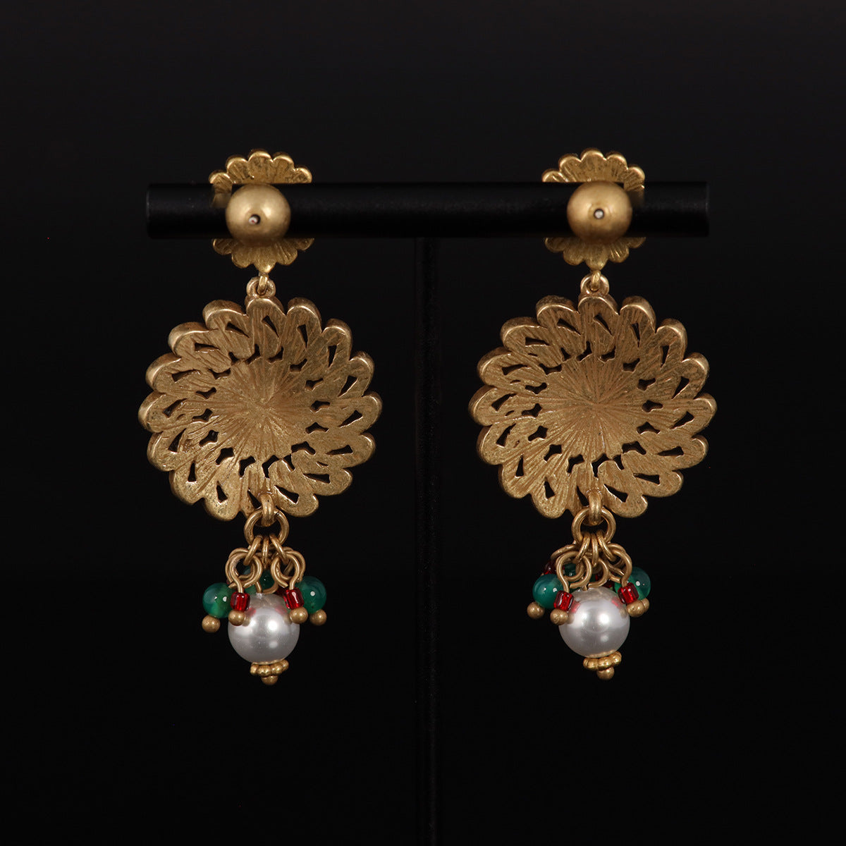 Vintage Enamel Floral Timeless Earrings Handcrafted Design