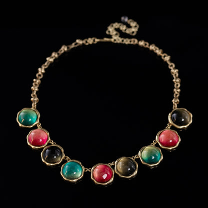 Vintage Classic Natural Stone Jewelry Set Baroque