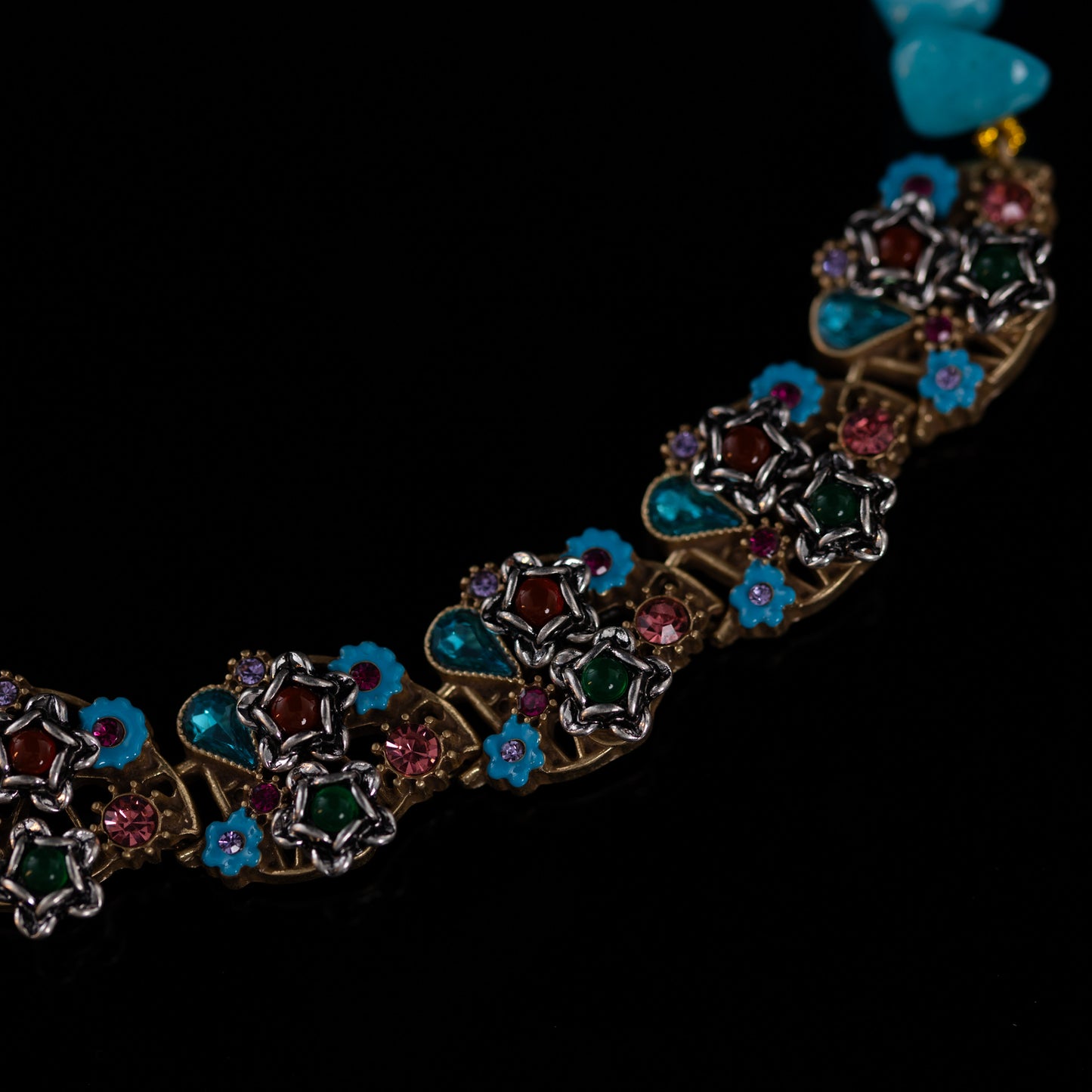 Vintage Floral Chic Handcrafted Necklace Gift Jewelry