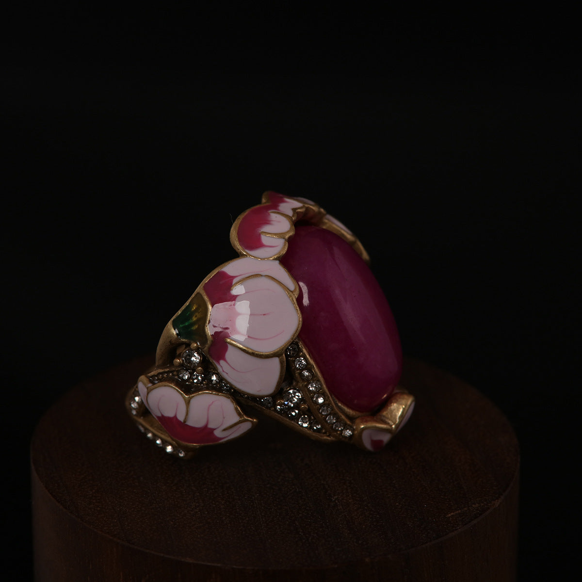 Vintage Refined Enamel & Natural Stone Jewelry Set