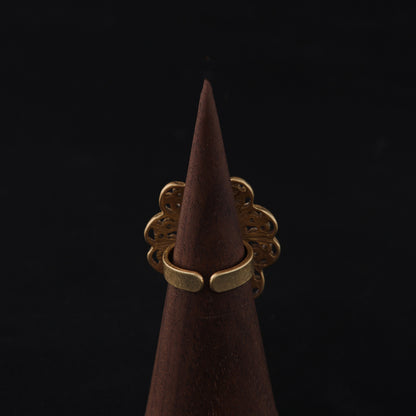 Vintage Geometric Artisan Minimalist Open Ring