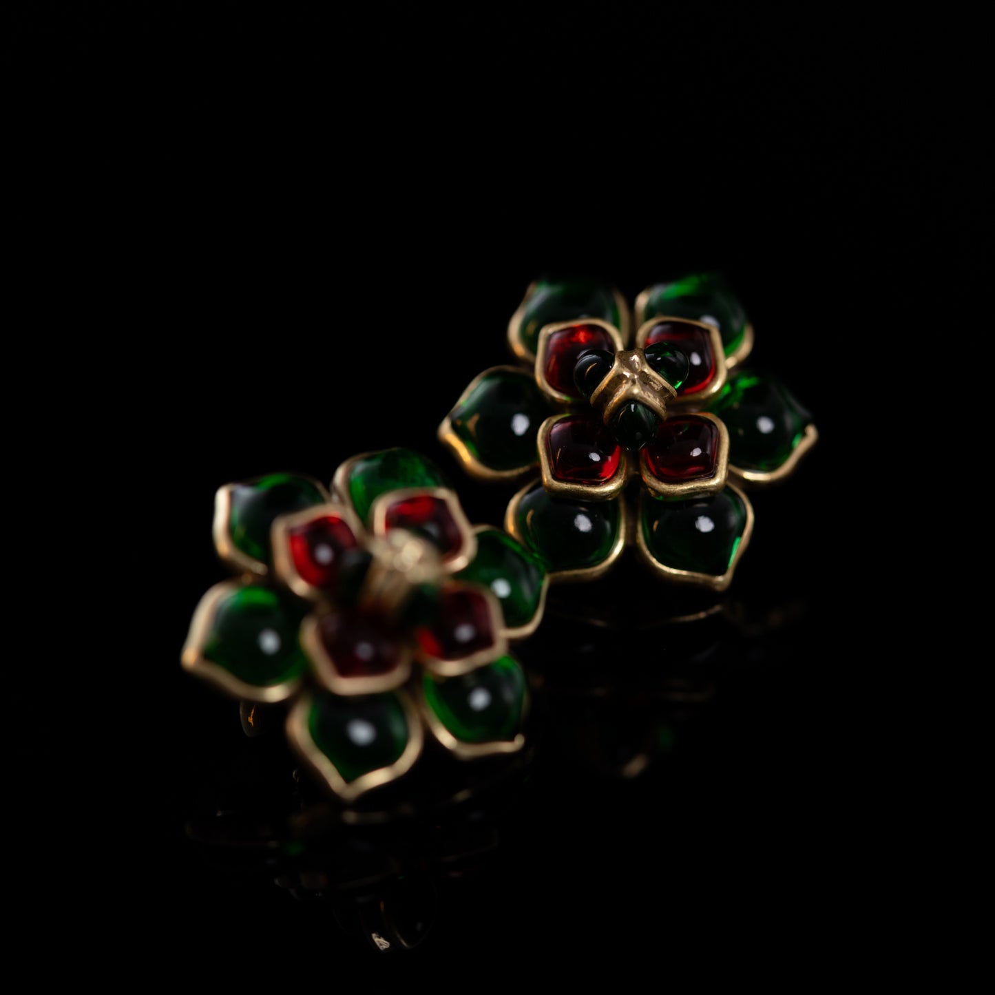 Vintage Glass Statement Elegant Earrings for Ladies
