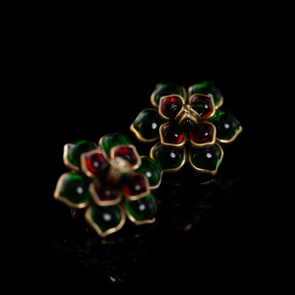 Vintage Glass Statement Elegant Earrings for Ladies