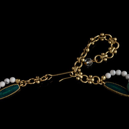 Vintage Enamel Geometric Chic Handcrafted Necklace for Ladies