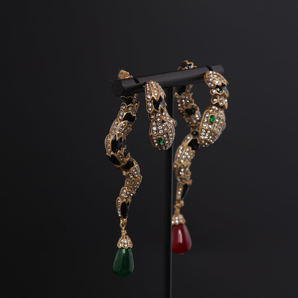 Vintage Enamel Timeless Chic Earrings Handcrafted Design