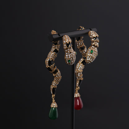 Vintage Enamel Timeless Chic Earrings Handcrafted Design