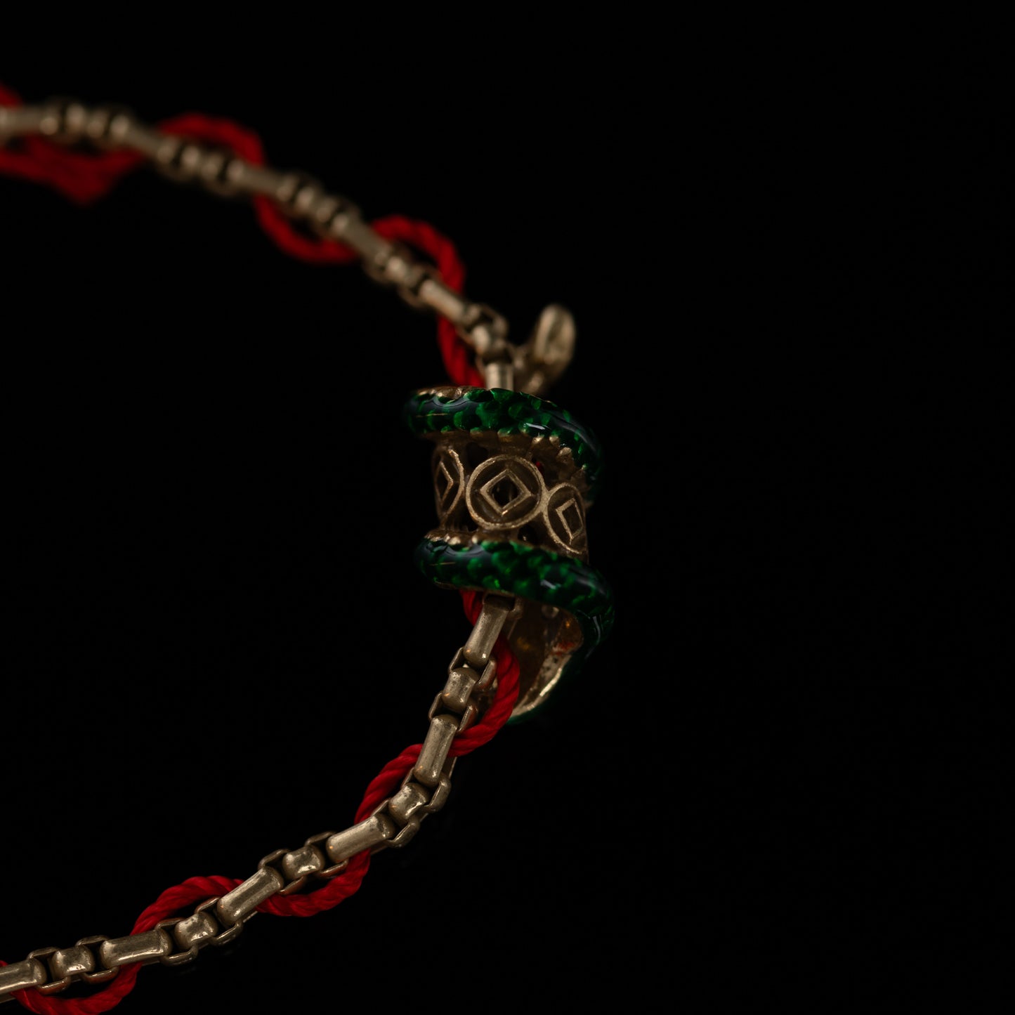 Vintage Enamel Baroque Artisan Handcrafted Bracelet for Women