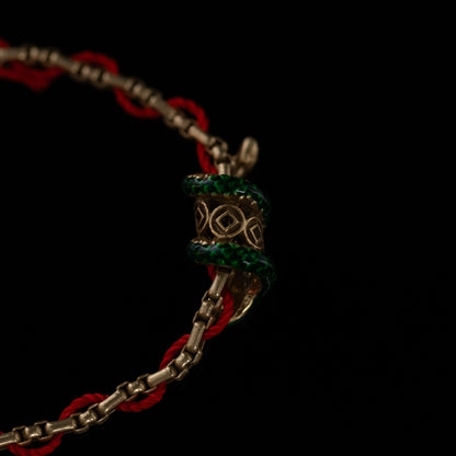 Vintage Enamel Baroque Artisan Handcrafted Bracelet for Women