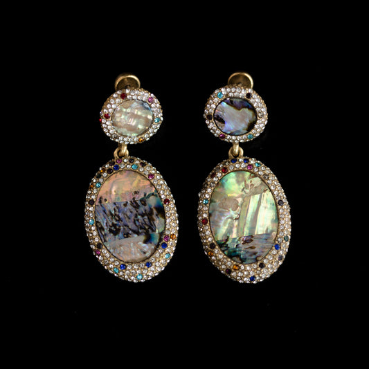 Vintage Shell Geometric Classic Handcrafted Earrings Handcrafted Design