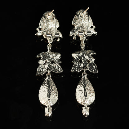 Vintage Crystal Cross Statement Handcrafted Earrings Handcrafted Design