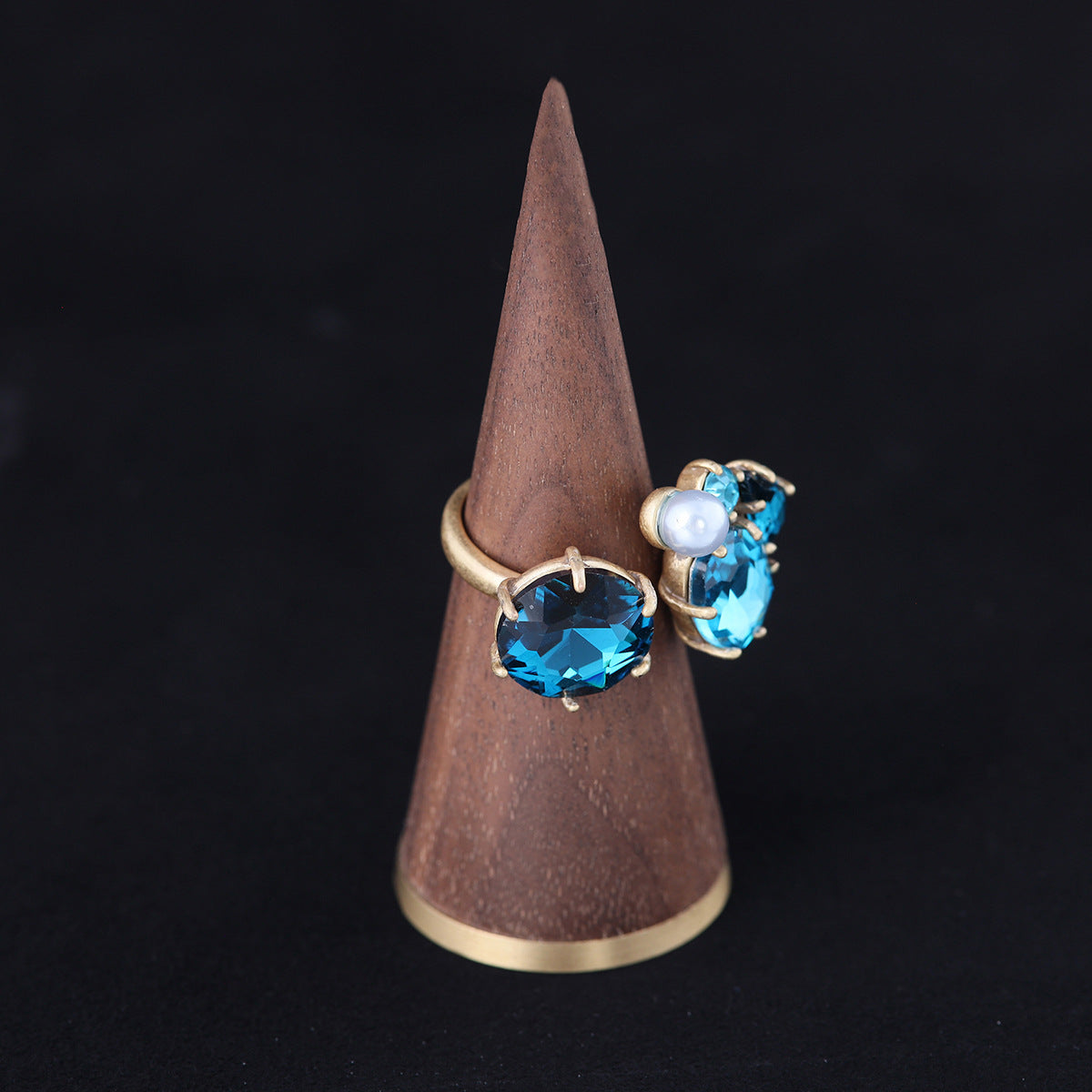 Vintage Floral Elegant Statement Open Ring Gift Jewelry