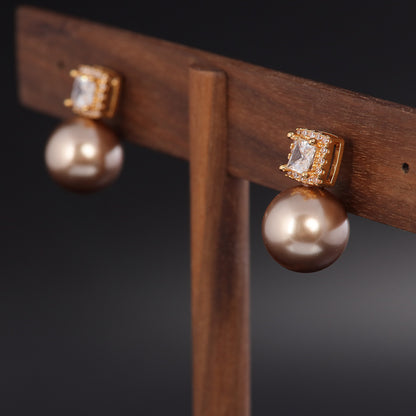 Vintage Pearl Geometric Chic Earrings for Women
