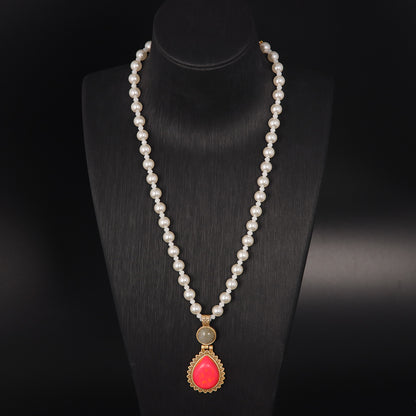 Vintage Glass Star Statement Necklace for Ladies