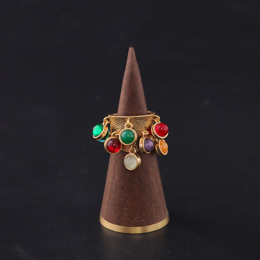 Vintage Geometric Chic Handcrafted Open Ring Handcrafted Design