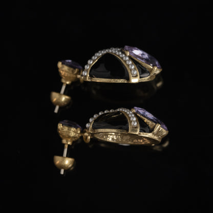 Vintage Crystal Chic Handcrafted Earrings for Women