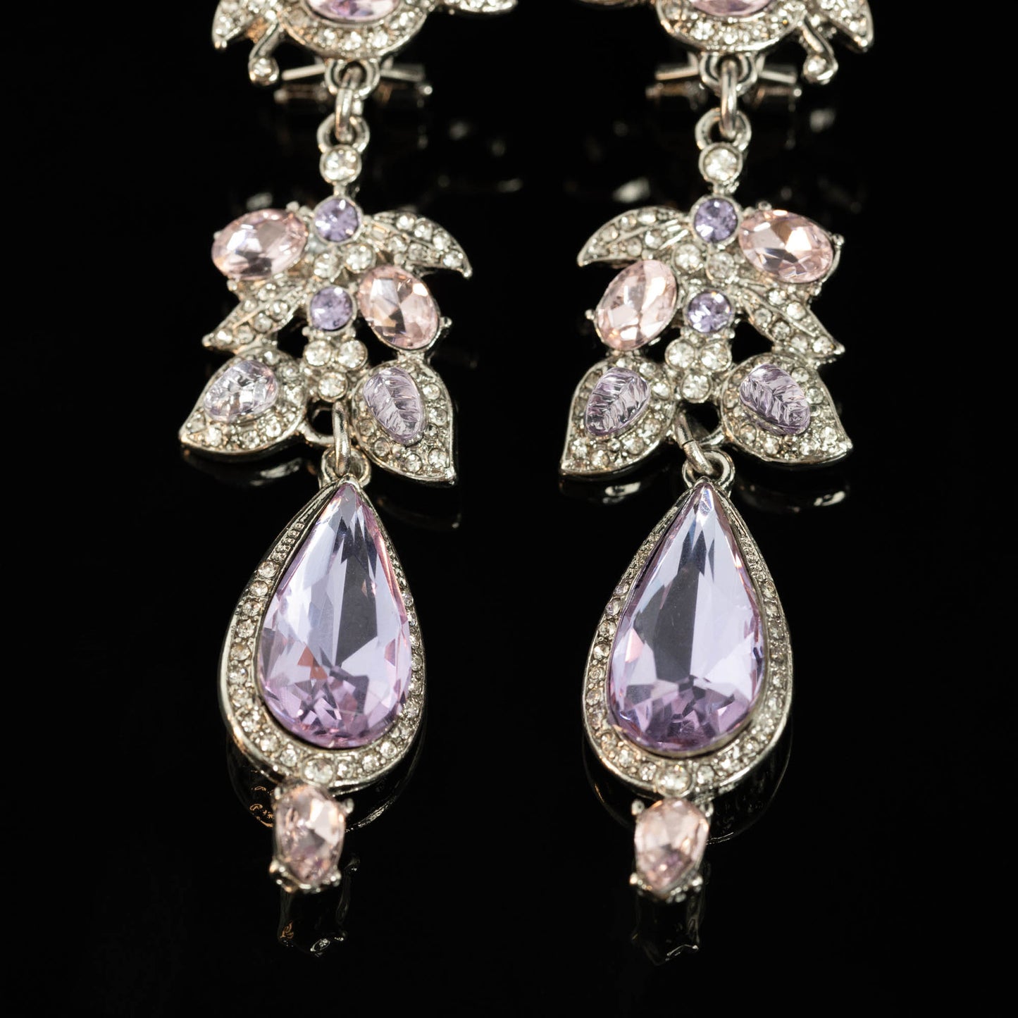 Vintage Crystal Cross Statement Handcrafted Earrings Handcrafted Design