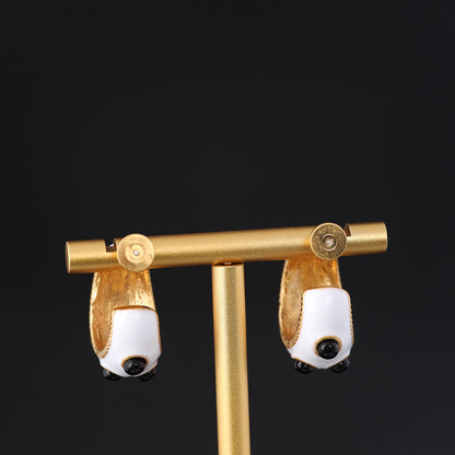 Vintage Enamel Luxury Classic Earrings Gift Jewelry