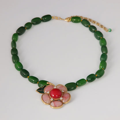 Vintage Agate Elegant Handcrafted Necklace for Women