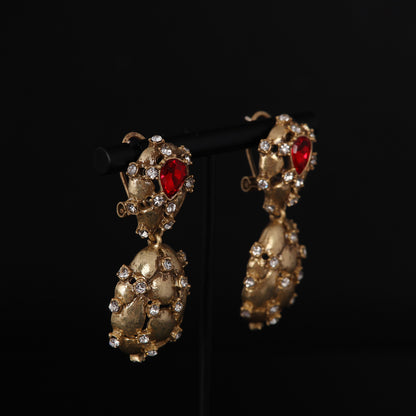 Vintage Crystal Chic Handcrafted Earrings Timeless Style