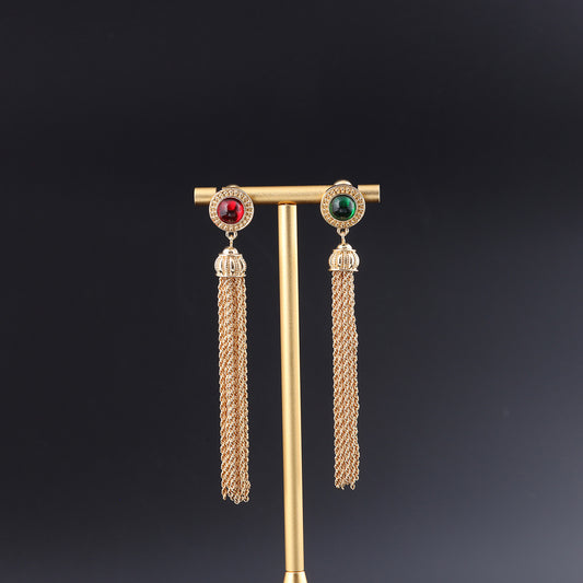Vintage Crystal Star Timeless Handcrafted Earrings for Ladies