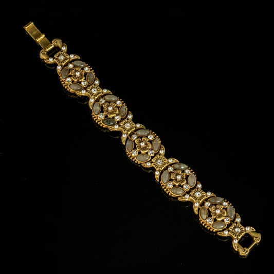 Vintage Natural Stone Floral Chic Bracelet for Men