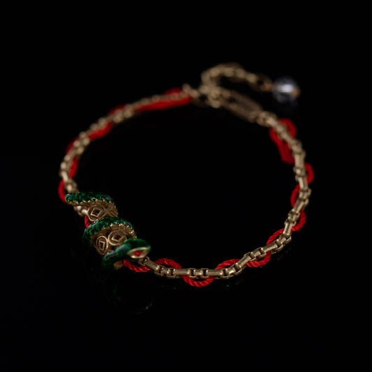 Vintage Enamel Baroque Artisan Handcrafted Bracelet for Women