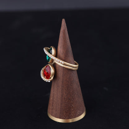 Vintage Geometric Refined Luxury Open Ring Handcrafted Design