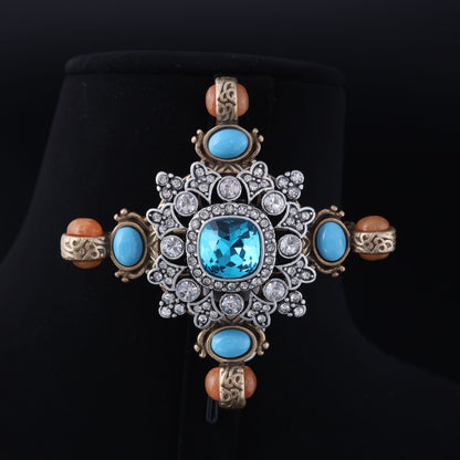 Vintage Natural Stone Geometric Elegant Brooches Timeless Style