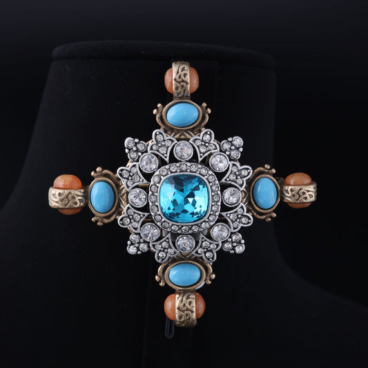 Vintage Natural Stone Geometric Elegant Brooches Timeless Style