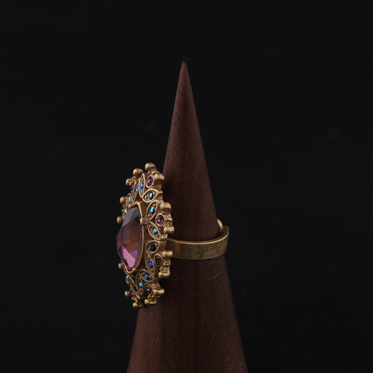 Vintage Floral Timeless Handcrafted Open Ring Gift Jewelry