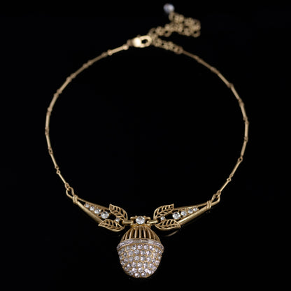 Vintage Artisan Leaf Jewelry Set Baroque Heirloom