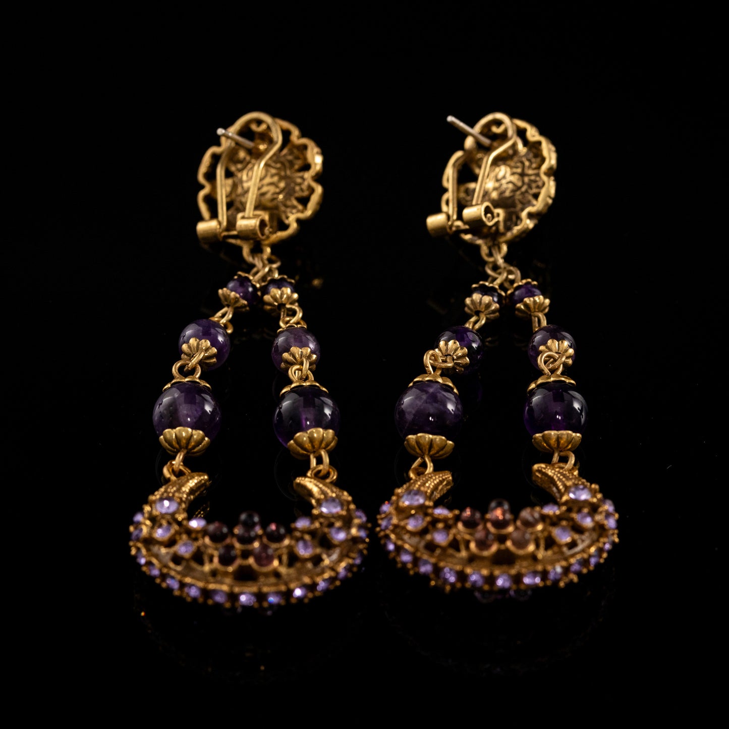 Vintage Pearl Floral Elegant Earrings for Ladies