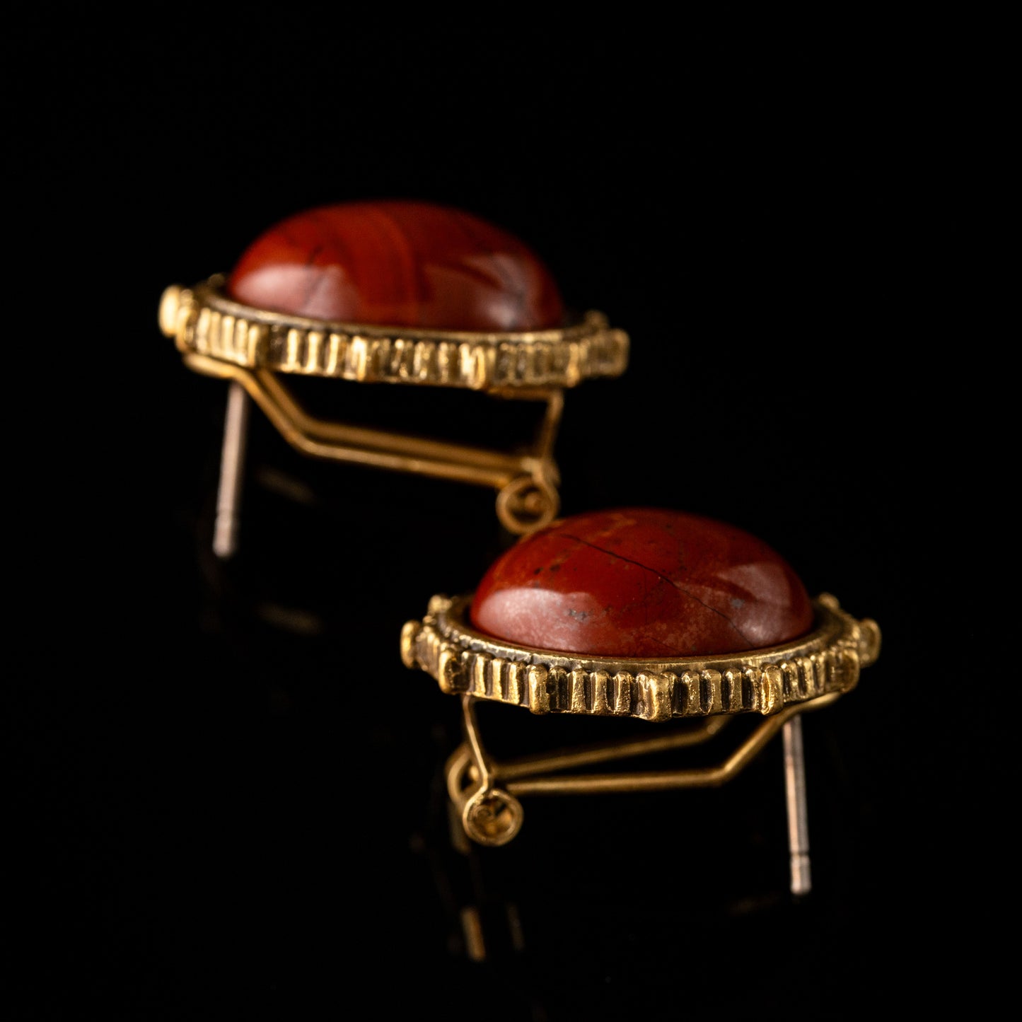 Vintage Heart Statement Luxury Earrings Handcrafted Design