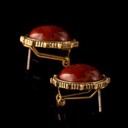Vintage Heart Statement Luxury Earrings Handcrafted Design