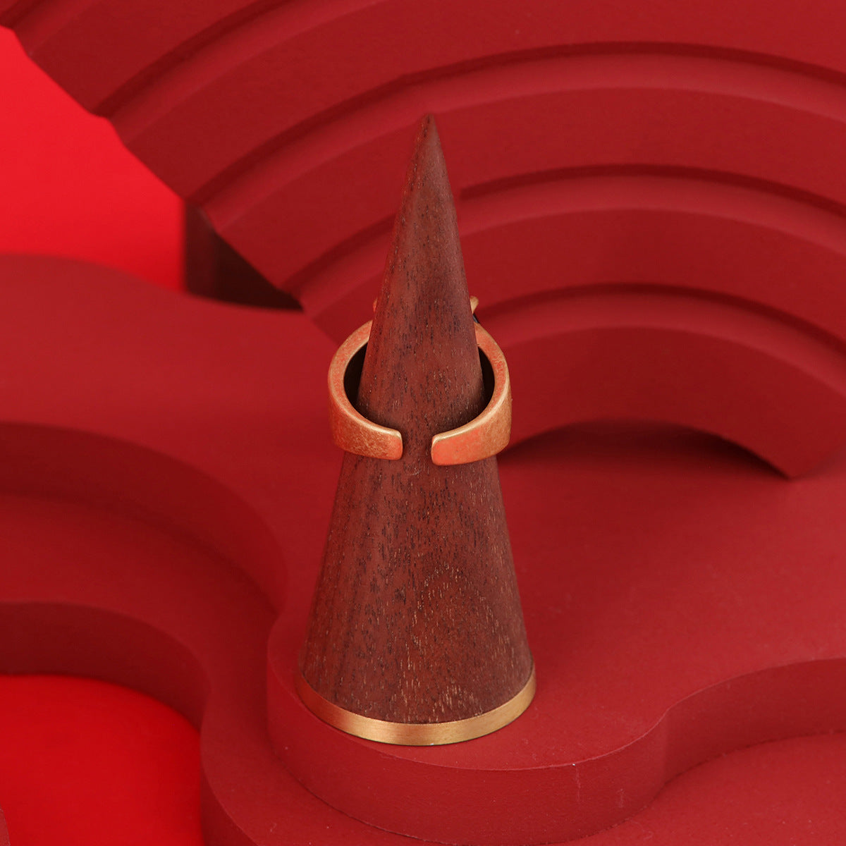 Vintage Geometric Luxury Handcrafted Open Ring Timeless Style