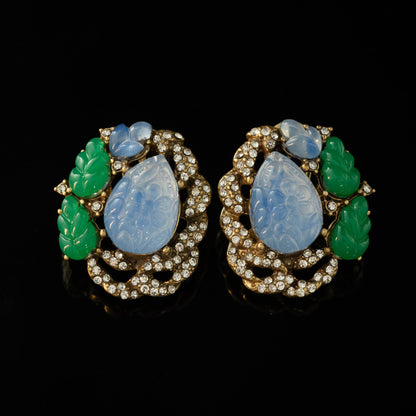 Vintage Heart Refined Elegant Earrings Handcrafted Design