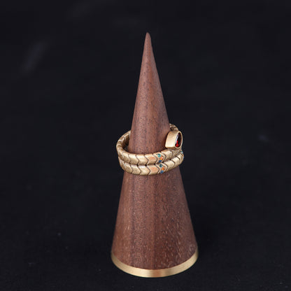 Vintage Geometric Timeless Handcrafted Open Ring Gift Jewelry