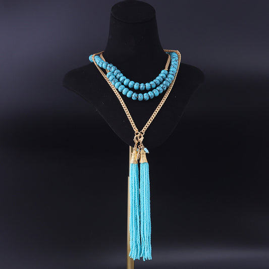 Vintage Geometric Artisan Handcrafted Necklace for Women