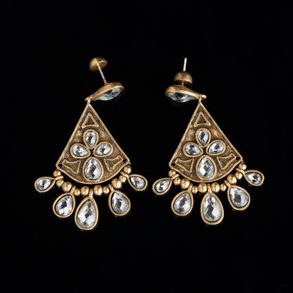 Vintage Pearl Leaf Refined Handcrafted Earrings for Ladies