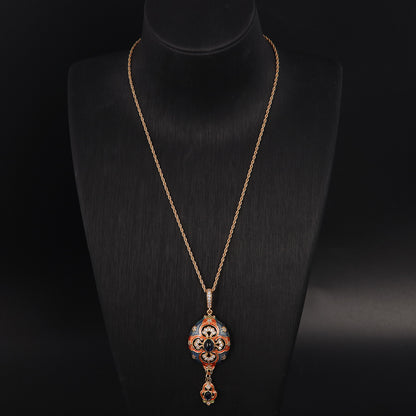 Vintage Luxury Enamel Geometric Jewelry Set Designer