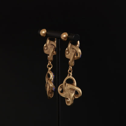 Vintage Classic Stone Inlay Earrings for Ladies