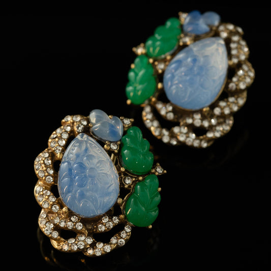 Vintage Heart Refined Elegant Earrings Handcrafted Design