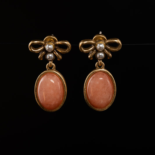 Vintage Natural Stone Geometric Artisan Handcrafted Earrings Gift Jewelry