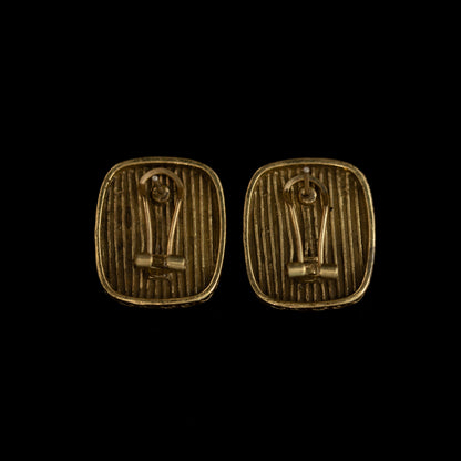 Vintage Natural Stone Geometric Refined Earrings Timeless Style
