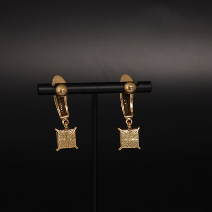 Vintage Enamel Statement Elegant Earrings Timeless Style